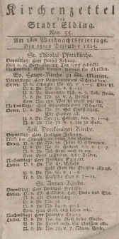 Kirchenzettel der Stadt Elbing, Nr. 55, 25 Dezember 1825