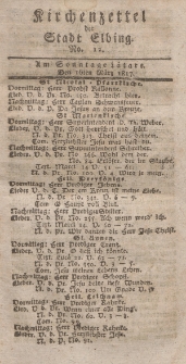 Kirchenzettel der Stadt Elbing, Nr. 12, 16 März 1817