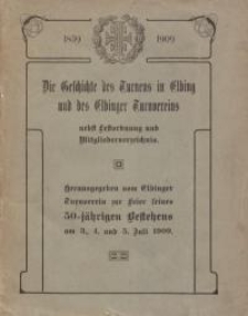 Festordnung für das 50-jähr. Stiftungsfest des Elbinger Turn-Vereins