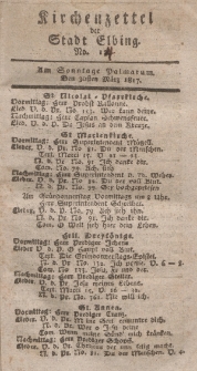 Kirchenzettel der Stadt Elbing, Nr. 14, 30 März 1817