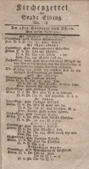 Kirchenzettel der Stadt Elbing, Nr. 18, 20 April 1817