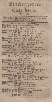 Kirchenzettel der Stadt Elbing, Nr. 27, 8 Juni 1817