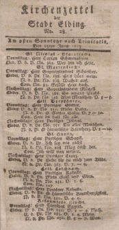 Kirchenzettel der Stadt Elbing, Nr. 28, 15 Juni 1817