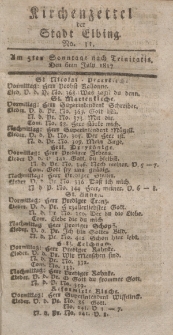 Kirchenzettel der Stadt Elbing, Nr. 31, 6 Juli 1817