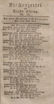 Kirchenzettel der Stadt Elbing, Nr. 32, 13 Juli 1817