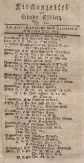 Kirchenzettel der Stadt Elbing, Nr. 34, 27 Juli 1817