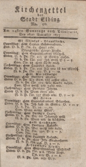 Kirchenzettel der Stadt Elbing, Nr. 50, 16 November 1817