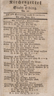 Kirchenzettel der Stadt Elbing, Nr. 26, 4 Juni 1815