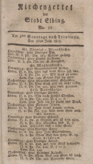 Kirchenzettel der Stadt Elbing, Nr. 32, 16 Juli 1815