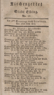 Kirchenzettel der Stadt Elbing, Nr. 32, 16 Juli 1815