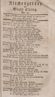 Kirchenzettel der Stadt Elbing, Nr. 41, 17 September 1815