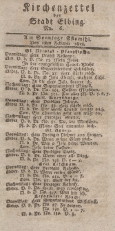Kirchenzettel der Stadt Elbing, Nr. 6, 1 Februar 1818