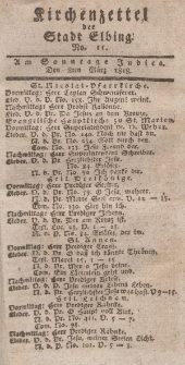 Kirchenzettel der Stadt Elbing, Nr. 11, 8 März 1818