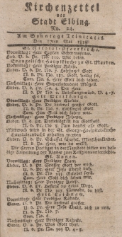 Kirchenzettel der Stadt Elbing, Nr. 24, 17 Mai 1818