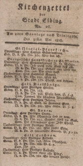 Kirchenzettel der Stadt Elbing, Nr. 26, 31 Mai 1818