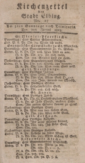 Kirchenzettel der Stadt Elbing, Nr. 27, 7 Juni 1818