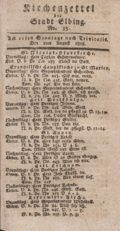 Kirchenzettel der Stadt Elbing, Nr. 35, 2 August 1818