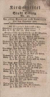 Kirchenzettel der Stadt Elbing, Nr. 40, 6 September 1818