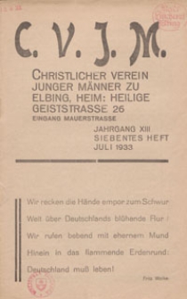 Das Blatt des CVJM, H. 7, Jahrgang XIII