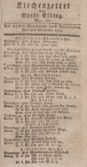 Kirchenzettel der Stadt Elbing, Nr. 49, 8 November 1818