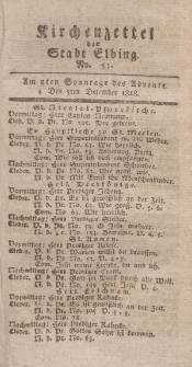 Kirchenzettel der Stadt Elbing, Nr. 53, 5 Dezember 1818