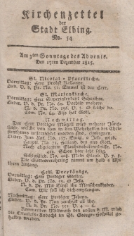 Kirchenzettel der Stadt Elbing, Nr. 54, 17 Dezember 1815