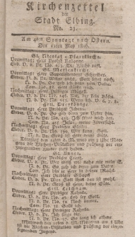 Kirchenzettel der Stadt Elbing, Nr. 23, 12 Mai 1816