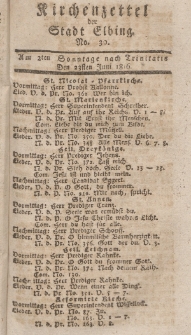 Kirchenzettel der Stadt Elbing, Nr. 30, 23 Juni 1816