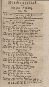 Kirchenzettel der Stadt Elbing, Nr. 32, 7 Juli 1816