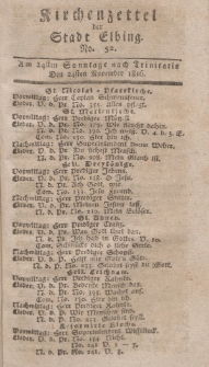Kirchenzettel der Stadt Elbing, Nr. 52, 24 November 1816