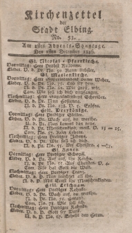 Kirchenzettel der Stadt Elbing, Nr. 53, 1 Dezember 1816
