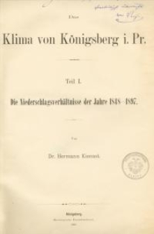Klima von Königsberg i. Pr.