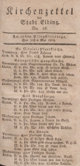 Kirchenzettel der Stadt Elbing, Nr. 26, 30 Mai 1819