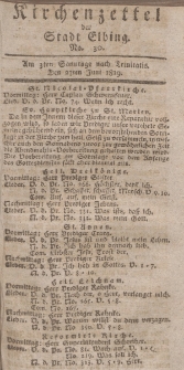 Kirchenzettel der Stadt Elbing, Nr. 30, 27 Juni 1819