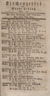 Kirchenzettel der Stadt Elbing, Nr. 33, 18 Juli 1819