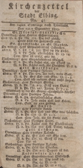 Kirchenzettel der Stadt Elbing, Nr. 41, 12 September 1819