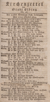 Kirchenzettel der Stadt Elbing, Nr. 48, 31 Oktober 1819