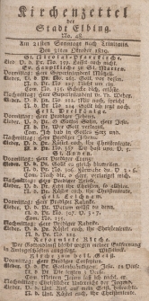 Kirchenzettel der Stadt Elbing, Nr. 48, 31 Oktober 1819