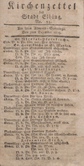 Kirchenzettel der Stadt Elbing, Nr. 53, 5 Dezember 1819