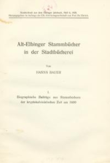 Alt-Elbinger Stammbücher in der Stadtbücherei