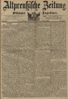 Altpreussische Zeitung, Nr.168 Sonntag 19 Juli 1896, 48. Jahrgang