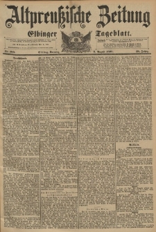 Altpreussische Zeitung, Nr.180 Sonntag 2 August 1896, 48. Jahrgang