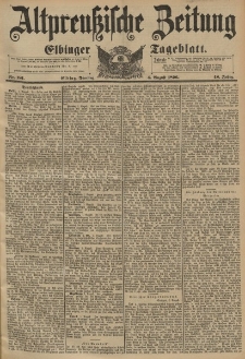 Altpreussische Zeitung, Nr.181 Dienstag 4 August 1896, 48. Jahrgang