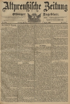 Altpreussische Zeitung, Nr.184 Freitag 7 August 1896, 48. Jahrgang