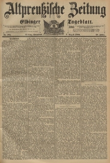 Altpreussische Zeitung, Nr.185 Sonnabend 8 August 1896, 48. Jahrgang