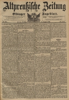 Altpreussische Zeitung, Nr.187 Dienstag 11 August 1896, 48. Jahrgang
