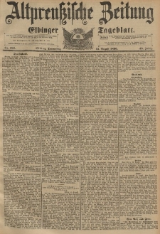 Altpreussische Zeitung, Nr.189 Donnerstag 13 August 1896, 48. Jahrgang
