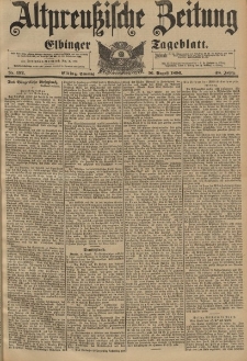 Altpreussische Zeitung, Nr.192 Sonntag 16 August 1896, 48. Jahrgang