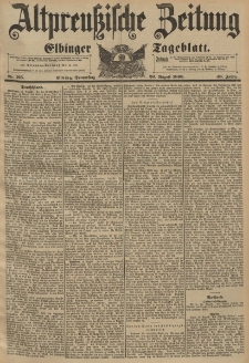 Altpreussische Zeitung, Nr.195 Donnerstag 20 August 1896, 48. Jahrgang