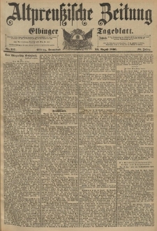 Altpreussische Zeitung, Nr.197 Sonnabend 22 August 1896, 48. Jahrgang